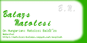 balazs matolcsi business card